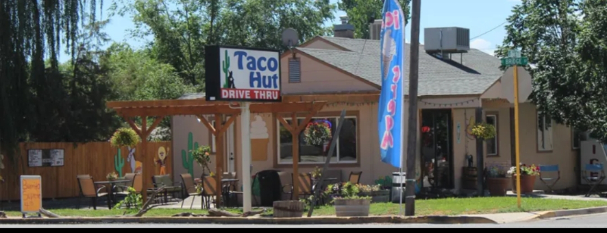 The Taco Hut storefront in Hotchkiss, Colorado